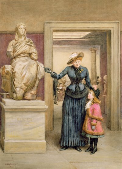 At the British Museum by George Goodwin Kilburne